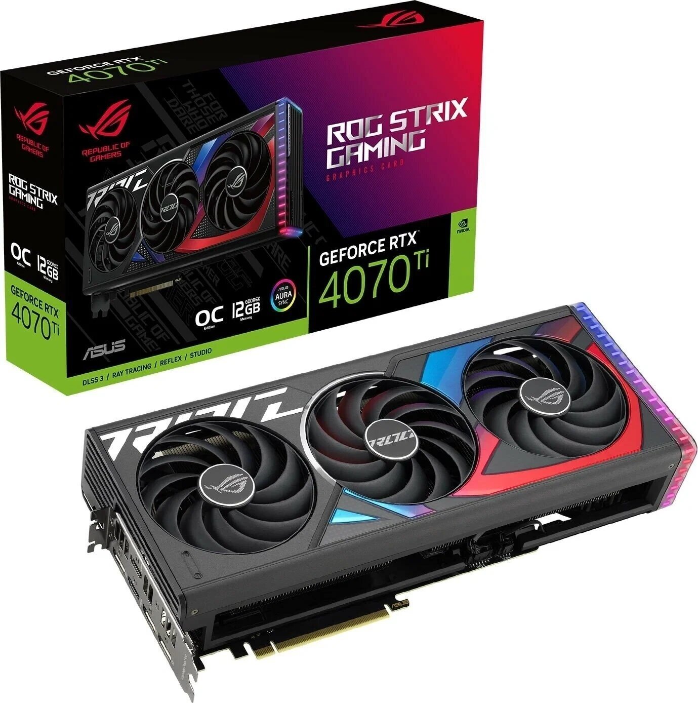 Видеокарта Asus ROG-STRIX-RTX4070TI-O12G-GAMING 12288 МБ, RET (rog-strix-rtx4070ti-o12g-gamin) - фото №18