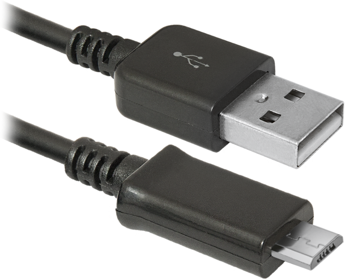 Defender Кабель USB2.0 соединительный USB A-microB Defender USB08-03H 87473, черный (1.0м) (ret)