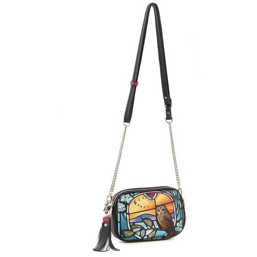 фото Сумка женская кросс боди curanni на цепочке с принтом гуфо
