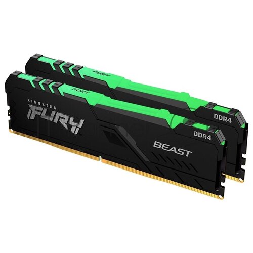 Память оперативная Kingston 16GB 3600MHz DDR4 CL17 DIMM (Kit of 2) FURY Beast RGB