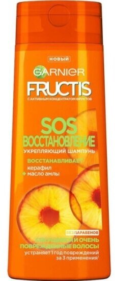 Шампунь Garnier Fructis, SOS восстановление укрепляющий, для секущихся и поврежденных волос, 250 мл