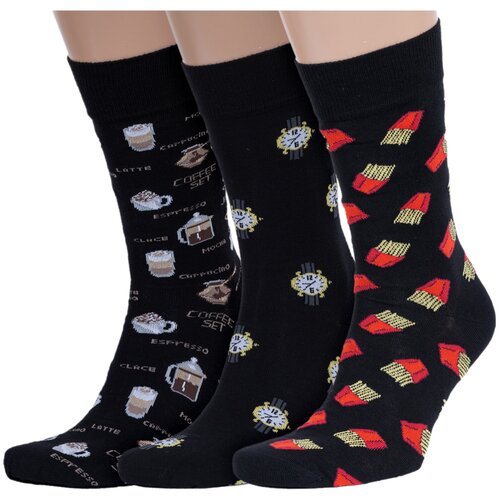 фото Комплект из 3 пар мужских носков rusocks (орудьевский трикотаж) микс 4, размер 25-27 (39-42)