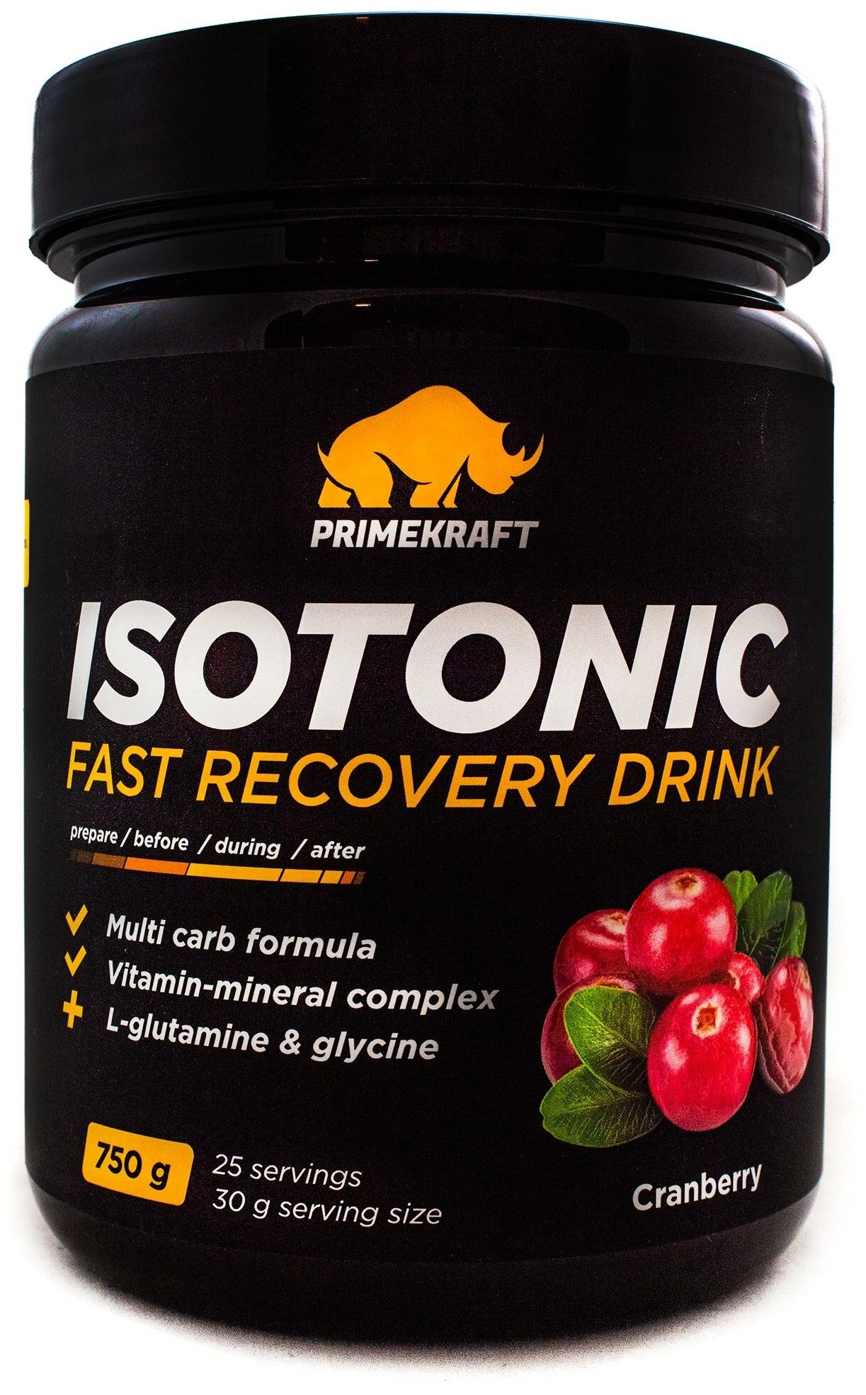 Напиток Isotonic PRIMEKRAFT со вкусом "Клюква" (Cranberry) банка 750 гр