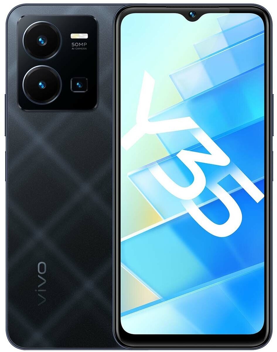 Смартфон vivo Y35 4/64Gb Agate Black