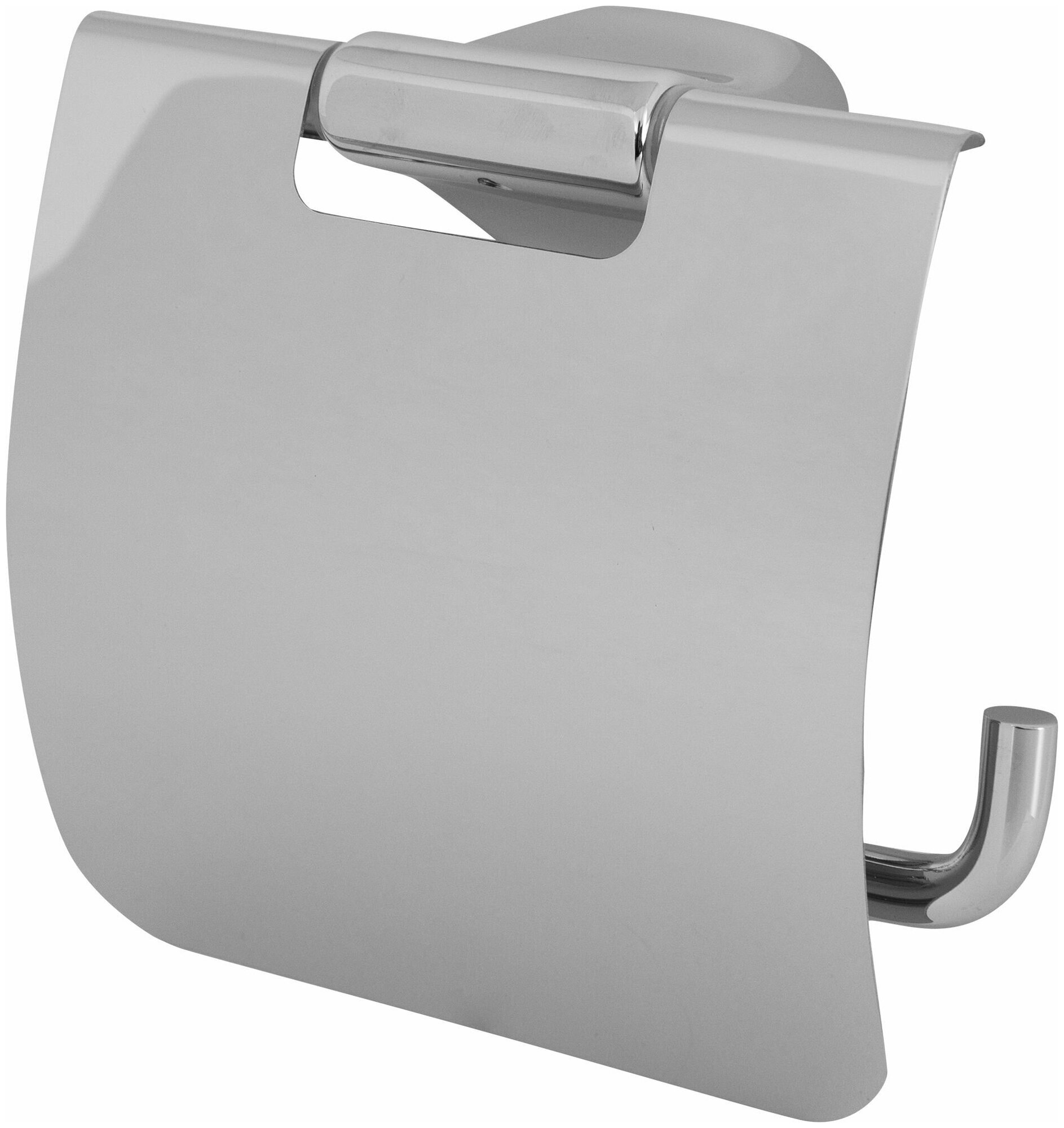 Держатель для туалетной бумаги Opus с крышкой цвет хром