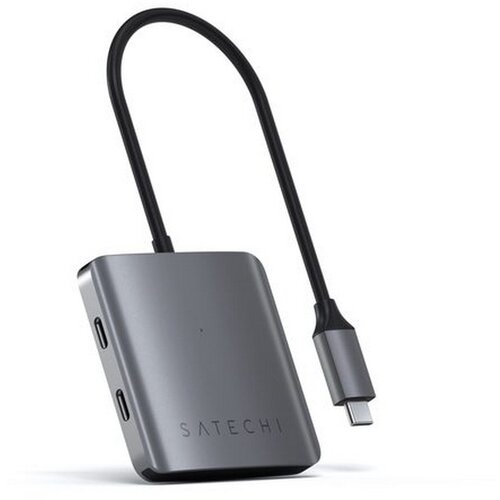 USB-концентратор  Satechi ST-UC4PHM, разъемов: 4, серебристый