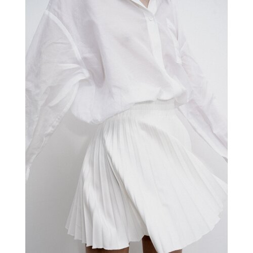 Юбка плиссе короткая Baby doll (XL / Розовый / 18005)