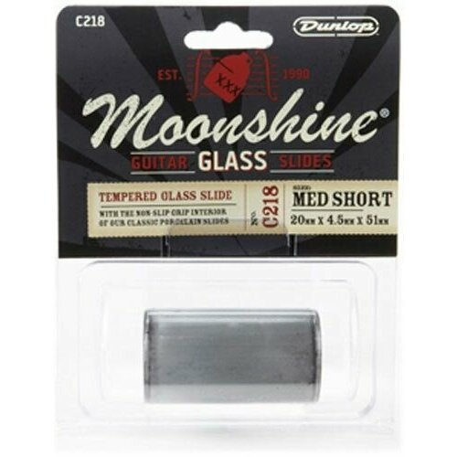 Dunlop C218 Moonshine Tempered Glass Slide Large Слайд стеклянный слайд для гитар dunlop c218 moonshine glass med short heavy wall rs 10 1 4