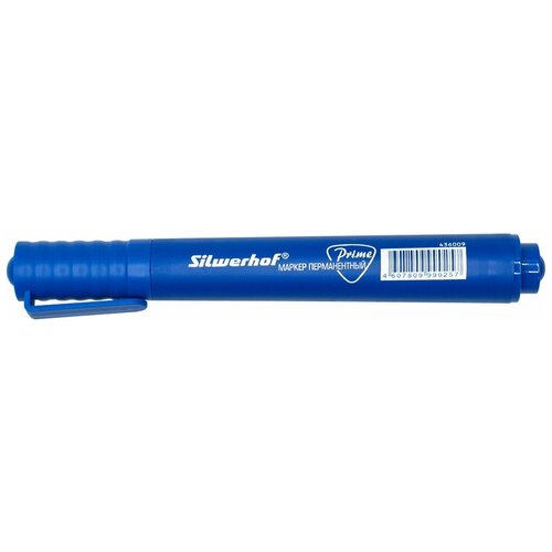 Упаковка маркеров перманентных Silwerhof PRIME, пулевидный пишущий наконечник, синий