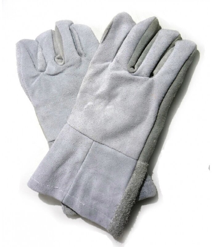 Перчатки спилковые с манжетой для садовых и строительных работ, утолщенные, размер XL// Сибртех 6790 . - фотография № 3