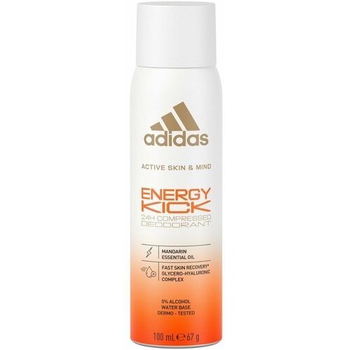 Дезодорант спрей 24H Adidas Energy Kick 100 мл (Из Финляндии)