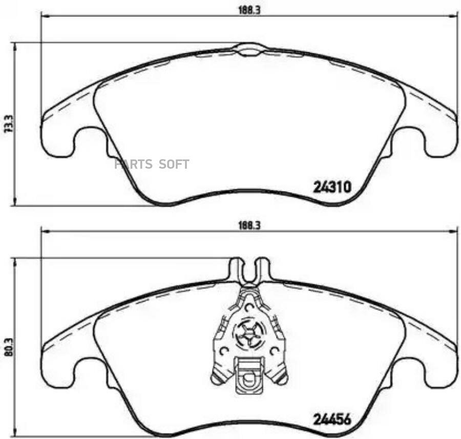 BREMBO P50069 Колодки торм. пер.