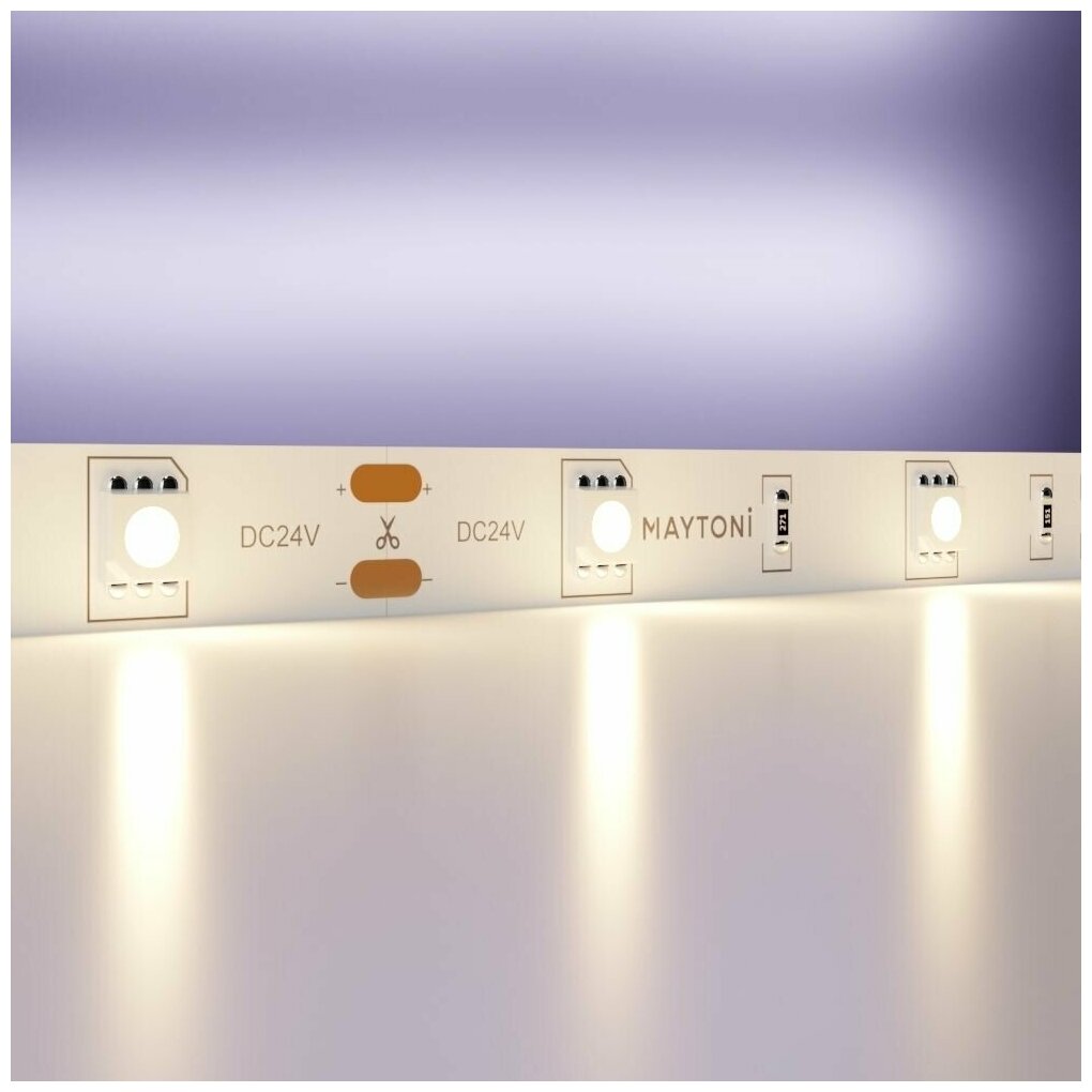 5м. Светодиодная лента теплого цвета 3000К, 7,2W, 24V, 30LED, IP20 Led strip Maytoni 10160 - фото №7