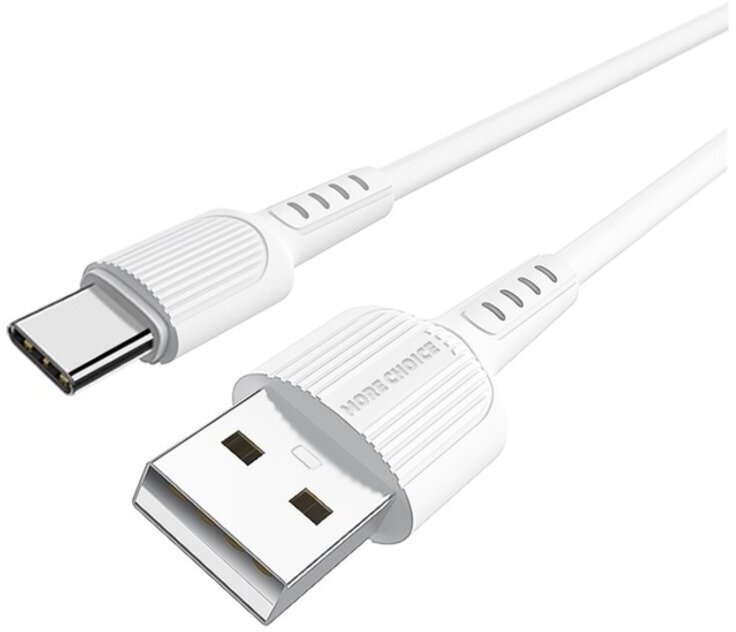 Кабель интерфейсный More Choice USB 2.0A для Type-C TPE 1м White - фото №5