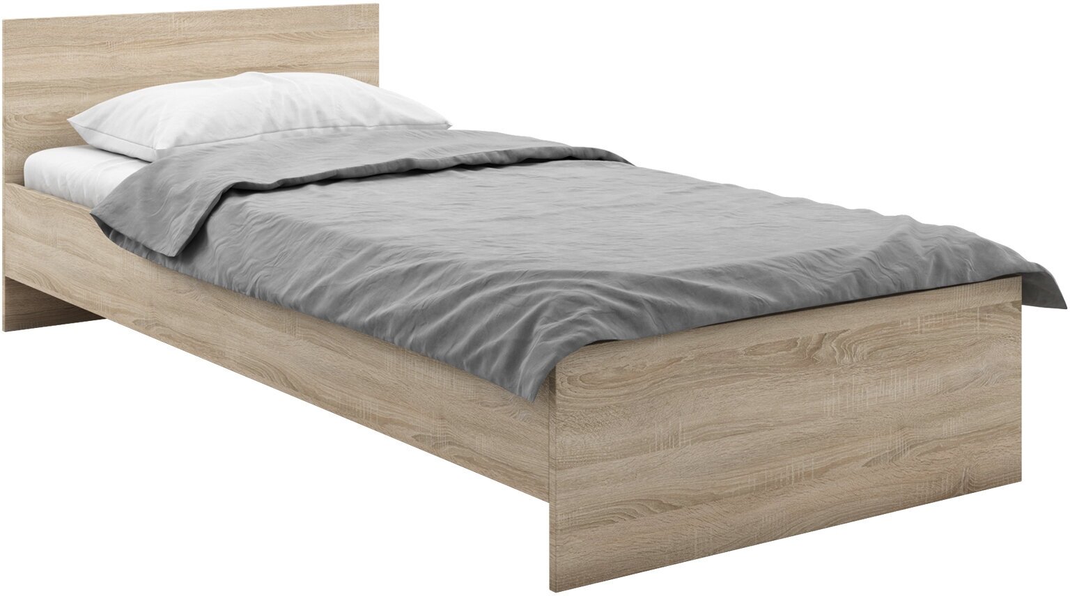 Односпальная кровать Первый Мебельный Лера Дуб Сонома