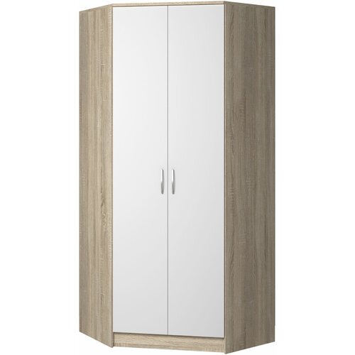 Шкаф угловой Фреш-4-1, Дуб сонома/Белый, 1100х1100х2000 мм