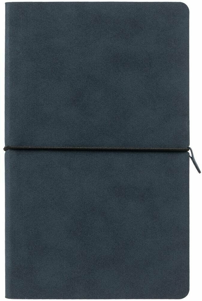 Ежедневник планер Nubuk, недатированный, А5, мягкая обложка, на резинке, синий — фото 1
