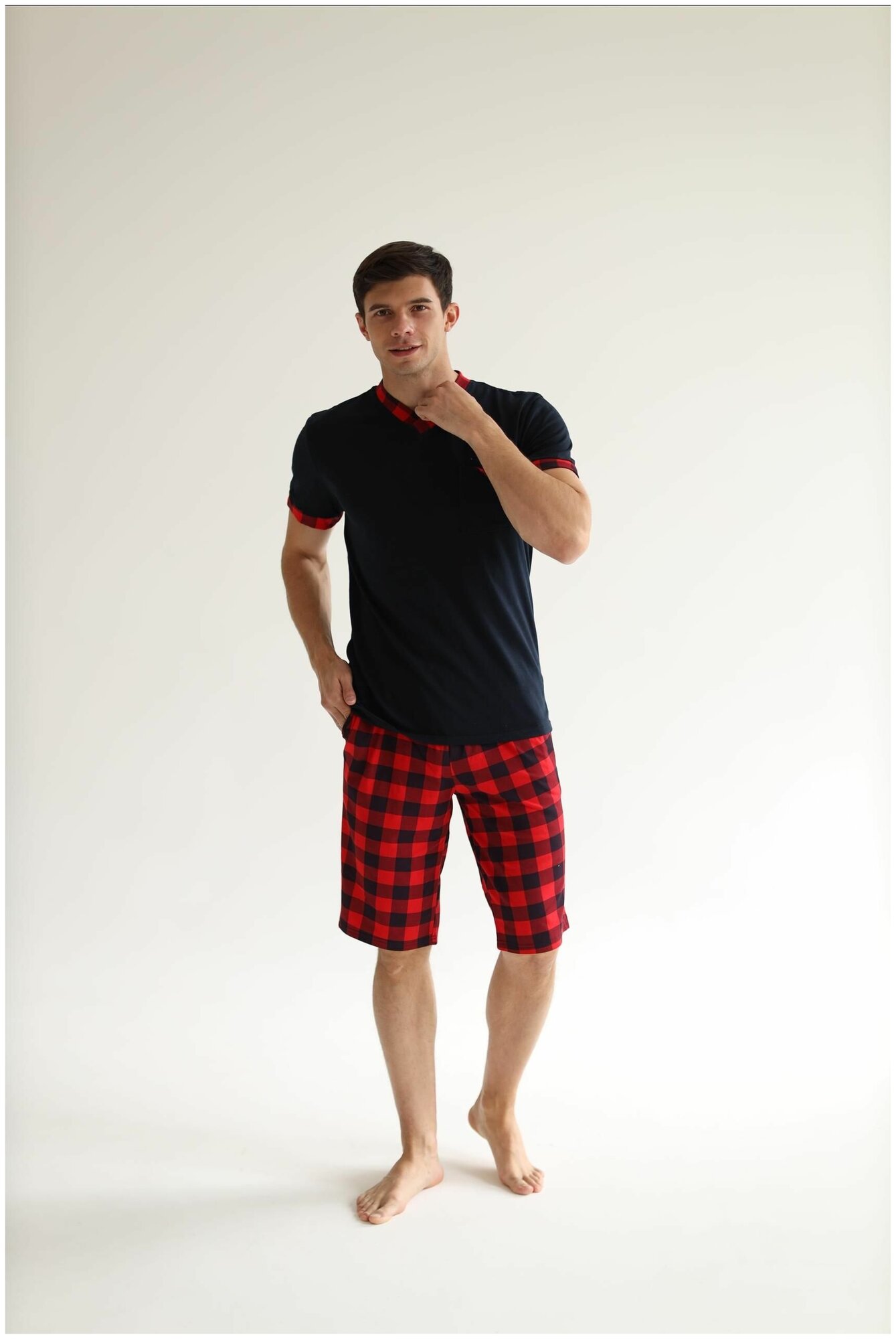 Домашний костюм, пижама мужская, комплект одежды для дома, шорты мужские, футболка мужская DomTeks - фотография № 3