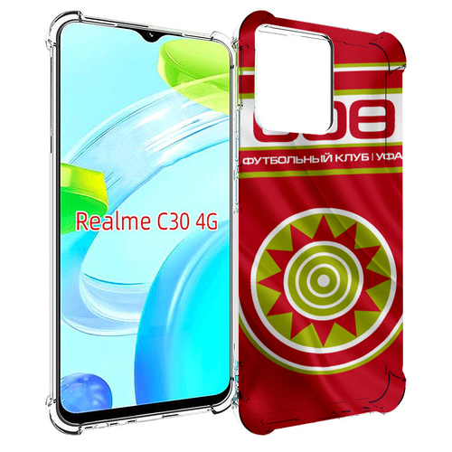 Чехол MyPads фк уфа для Realme C30 4G / Narzo 50i Prime задняя-панель-накладка-бампер чехол mypads фк цск лошадка россия для realme c30 4g narzo 50i prime задняя панель накладка бампер