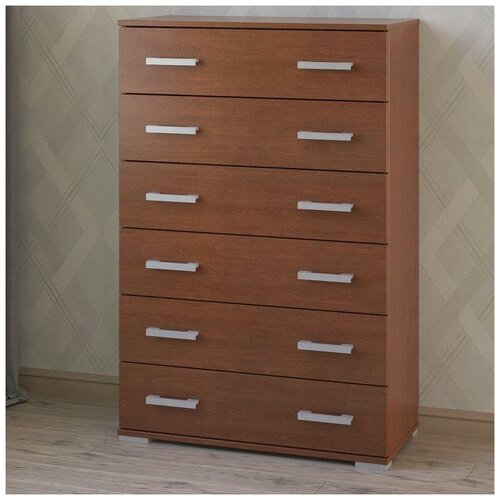 Широкий комод 6 ящиков 80х37.4х120.8 см. МагМебель 87 вишня