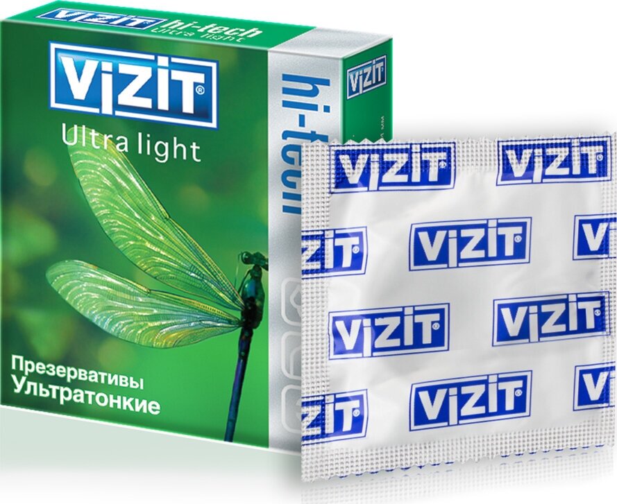 VIZIT Презервативы HI-TECH Ultra light, ультратонкие, 3 шт