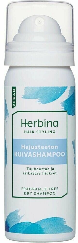 Сухой шампунь для волос Herbina без отдушки 50 мл (из Финляндии)