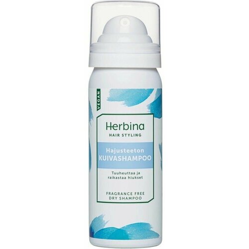 парфюмерный дезодорант herbina elegant black 100 мл из финляндии Сухой шампунь для волос Herbina без отдушки 50 мл (из Финляндии)