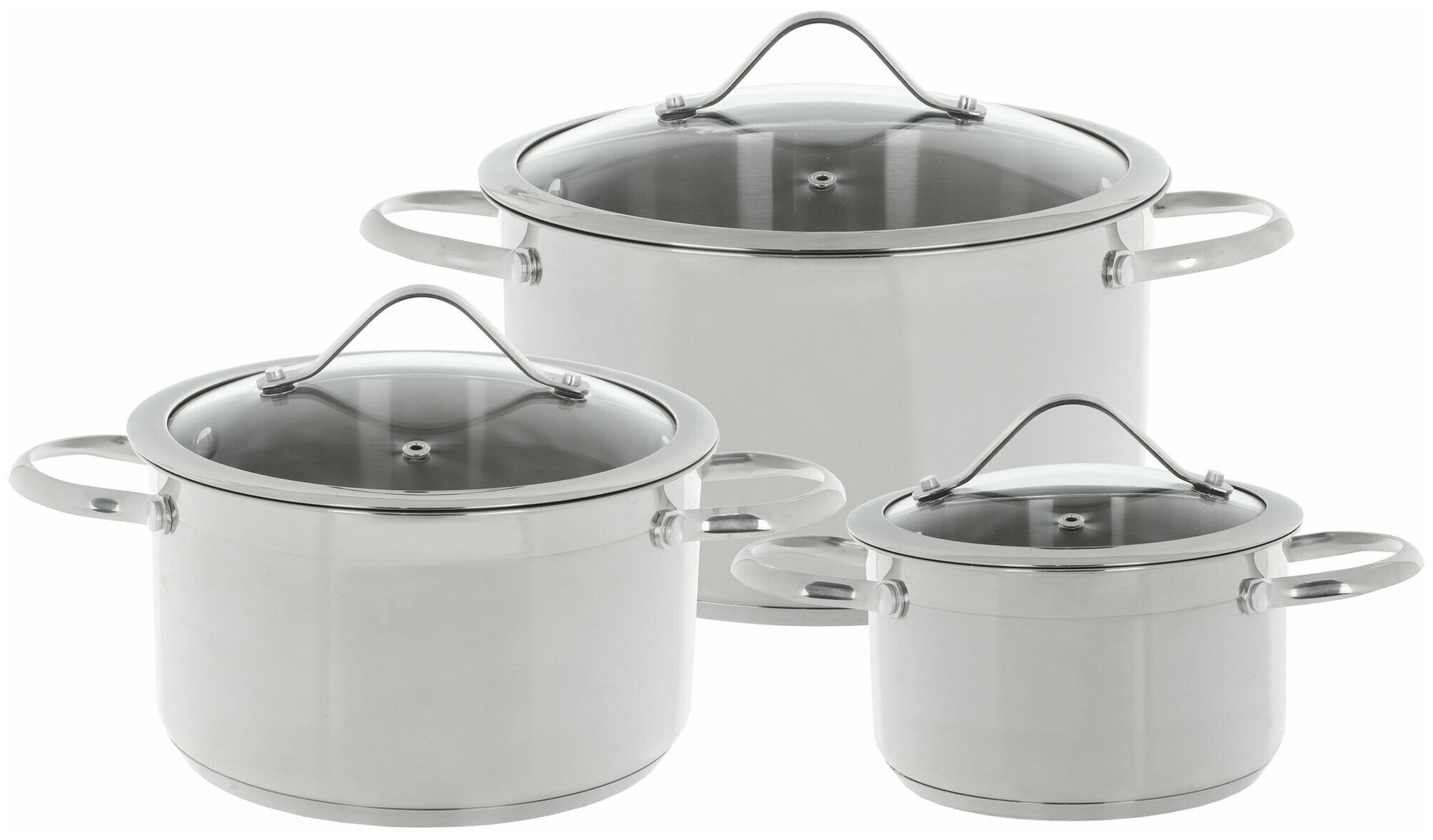 фото Кастрюли Vantage нержавеющая сталь 6 предметов