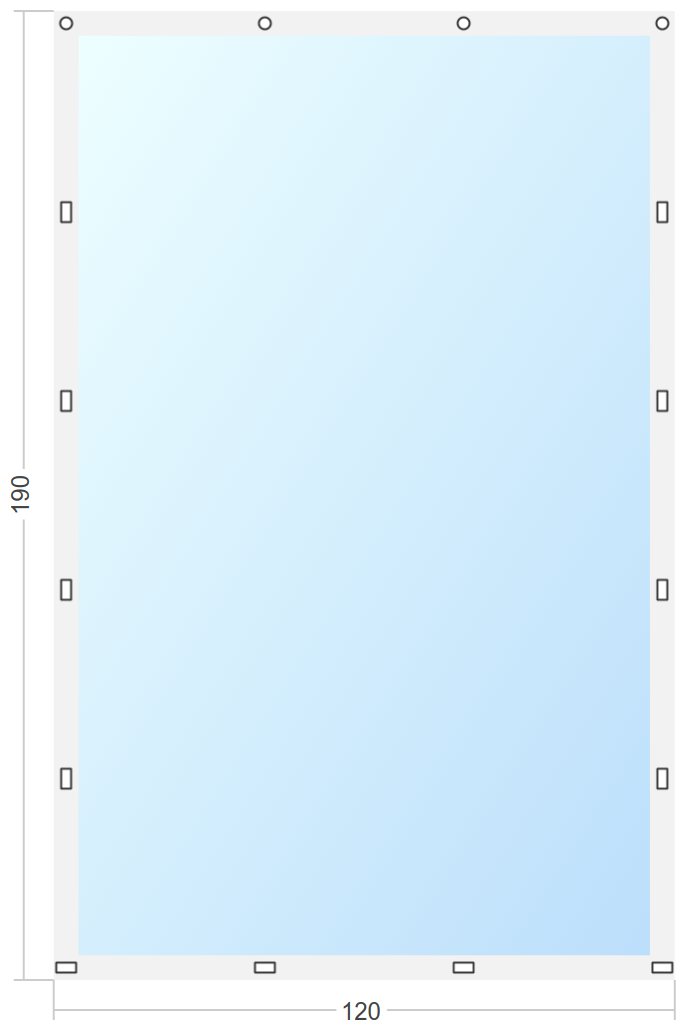 Мягкое окно Софтокна 120х190 см съемное, Скоба-ремешок, Прозрачная пленка 0,7мм, Белая окантовка, Комплект для установки - фотография № 3