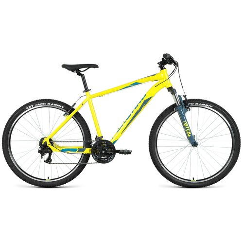 Велосипед 27.5 FORWARD APACHE 1.2 (21-ск.) 2022 (рама 17) желтый/зеленый