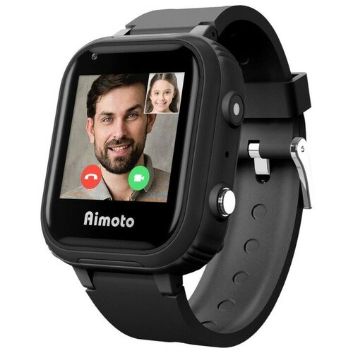 Детские смарт-часы Aimoto Pro 4G 14 GPS sim камера звонки геозоны IP67 SOS черные 631900₽
