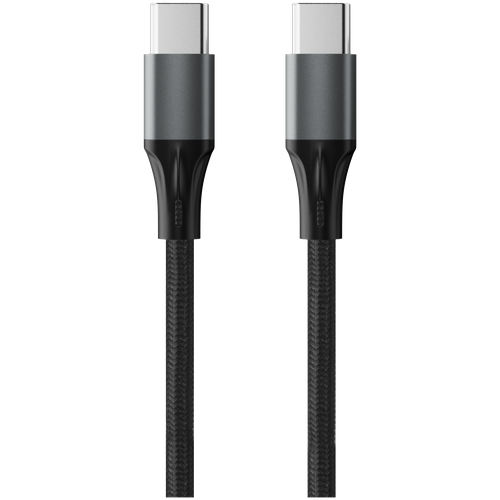 Кабель для быстрой зарядки Accesstyle USB Type-C - USB Type-C 30-F100M смартфонов, планшетов, ноутбуков, черный кабель для быстрой зарядки accesstyle usb type c usb type c 30 f100m смартфонов планшетов ноутбуков черный