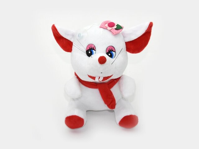 Мягкая игрушка говорящий Мышонок в шарфе на присоске 21 см
