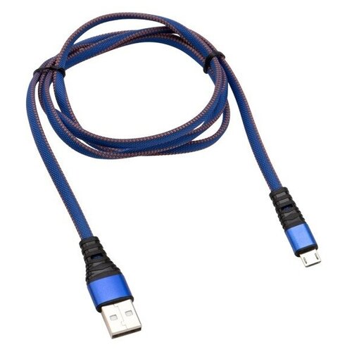 Аксессуар Rexant USB - MicroUSB 1m Blue Denim 18-1163 usb кабель microusb универсальный шнур витой 1 5м черный rexant