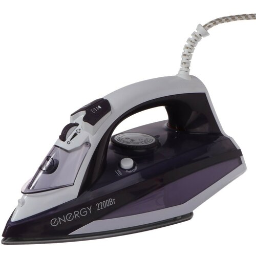 Утюг ENERGY EN-344 2200 Вт тефлоновая подошва пар спрей пар удар самооч фиолетовый 301200₽