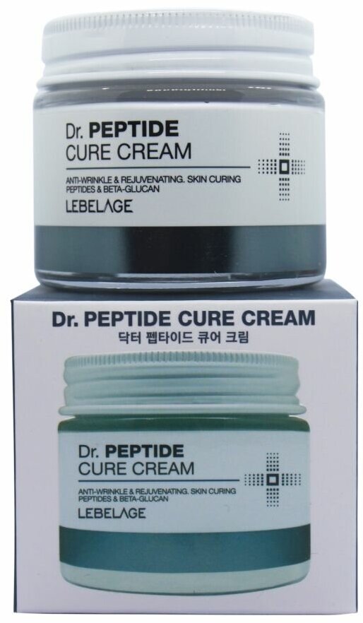 корея_lebelage_крем д/лица dr.cure cream 70мл_с пептидами 17D006004 - фотография № 4