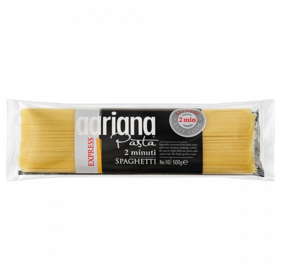 Паста ADRIANA № 10 Exclusive 2 Min Spaghetti 500 г - фотография № 1