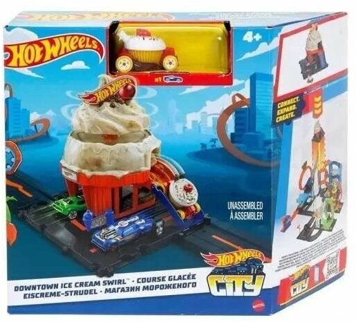 Игровой набор Matte Hot Wheels Мороженое в центре города HKX38