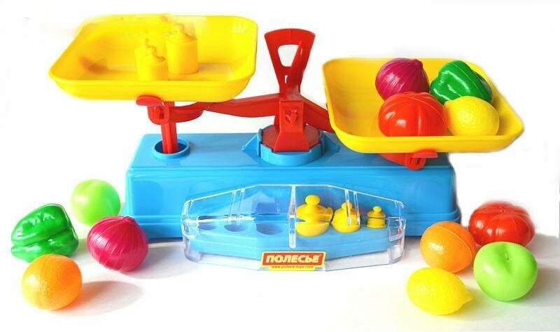 Набор игровой Полесье, Весы + продукты 12 элементов (в сеточке) - фото №10
