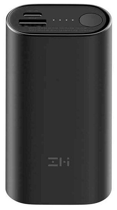 Внешний аккумулятор (Power Bank) Xiaomi PowerBank ZMIQB818, 10000мAч, черный [qb818 black]