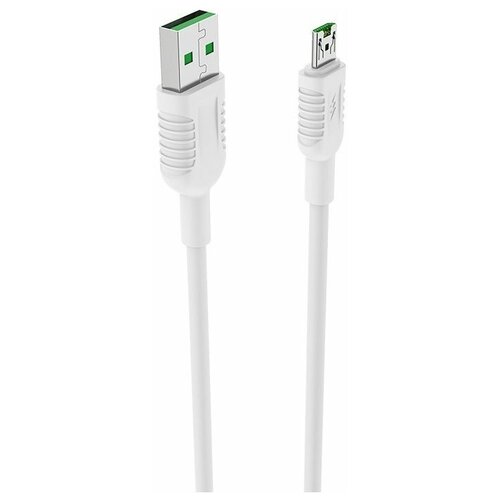 Дата-кабель Borofone BX33 USB-MicroUSB (4 А) 1 м, белый дата кабель м1 usb microusb 1 м белый