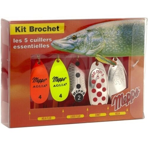 Набор вращающихся Блёсен Mepps Kit Brochet (5 штук) блесна mepps comet rainbo 2 4 5 гр