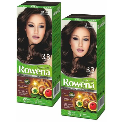 Rowena Soft Silk Краска для волос т3.3 Горький Шоколад Комплект 2шт.