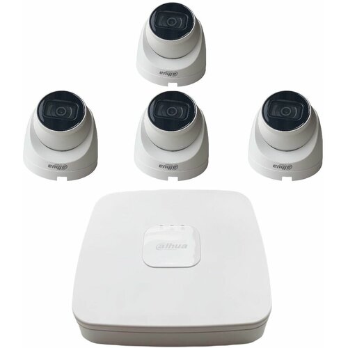 Комплект IP-видеонаблюдения на 4 камеры 2Мп / Онлайн просмотр / Тревожные оповещения