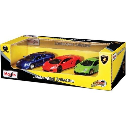 Машинка Maisto 21075 3шт.1/43 инерц FM Power Racer, 3pk Lamborghini