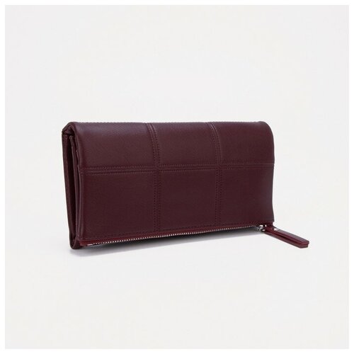 Кошелек Flap, фактура тиснение, на магните, бордовый, розовый