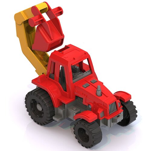 фото Трактор "ижора" с ковшом 17 см, игрушка нордпласт н-150