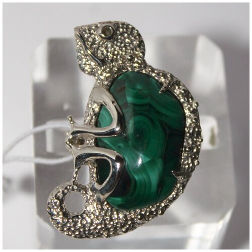 Кольцо True Stones, малахит, размер 19.5, зеленый кольцо с камнем малахит true stones