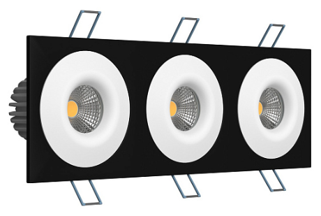 Встраиваемый LED светильник LH07S-R SQ3 Black-White