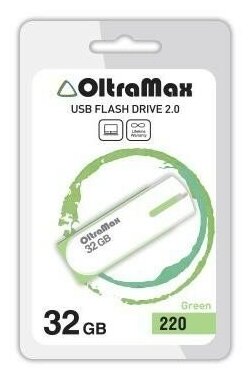 Накопитель USB 2.0 32GB OltraMax 220 зелёный - фото №1